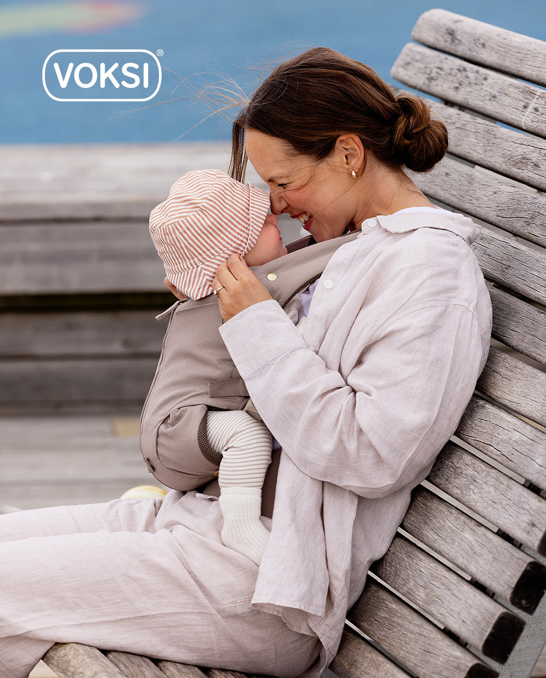 Voksi Huddle Zip Baby Carrier - Clay